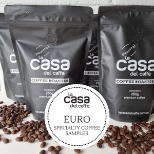 Euro Specialty Coffee Sampler, 4 x 250g, Beans or Ground to brew preference
