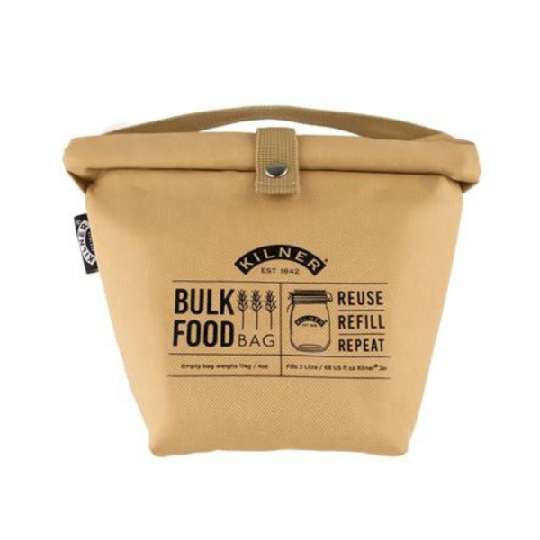self-serving bulk food dispenser stores. Ideal for filling, weighing and carrying dried foods, like coffee beans.