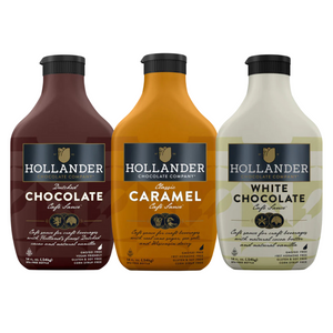 Hollander Chocolate, Caramel and White Chocolate 3 Pack