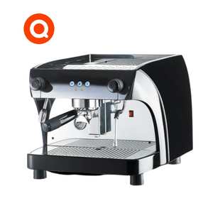 Quality Espresso Ruby Pro 1 group Black professional espresso machine produces Barista quality coffee