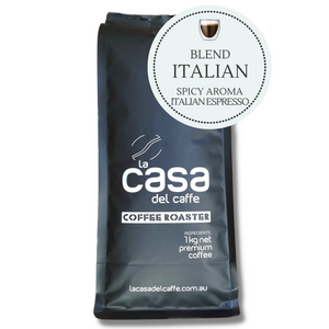 la Casa del Caffe's Italian Blend is a strong and pure Italian style coffee.
